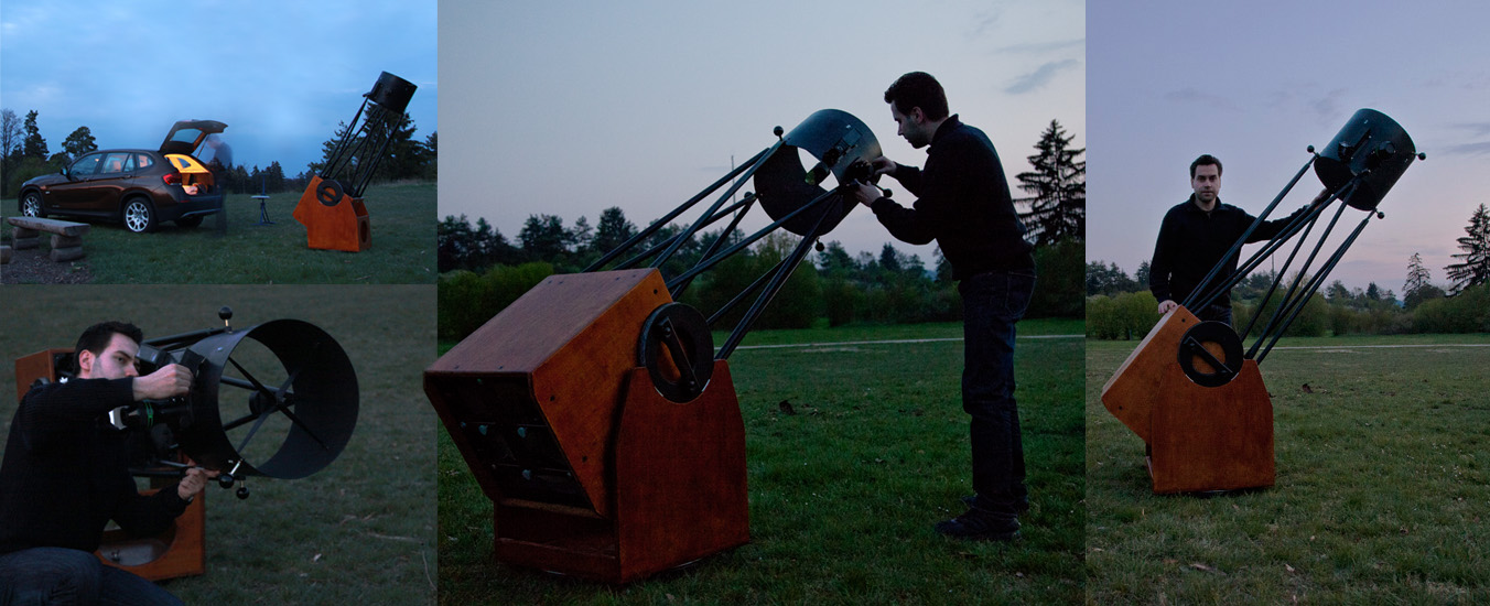 Erster Aufbau des 14,5&quot; GND Dobson, Osterberg Pfünz